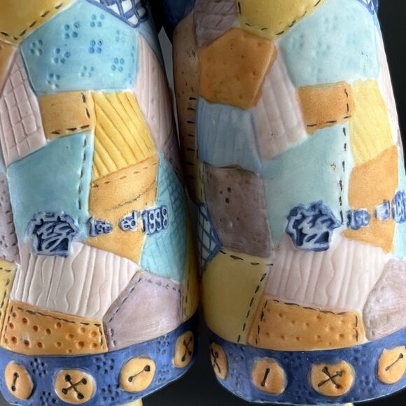 Christmas Angel Bell Ornaments Lang & Wise 1998 Ellen Stouffer Set of 4 First ED - Picture 12 of 16